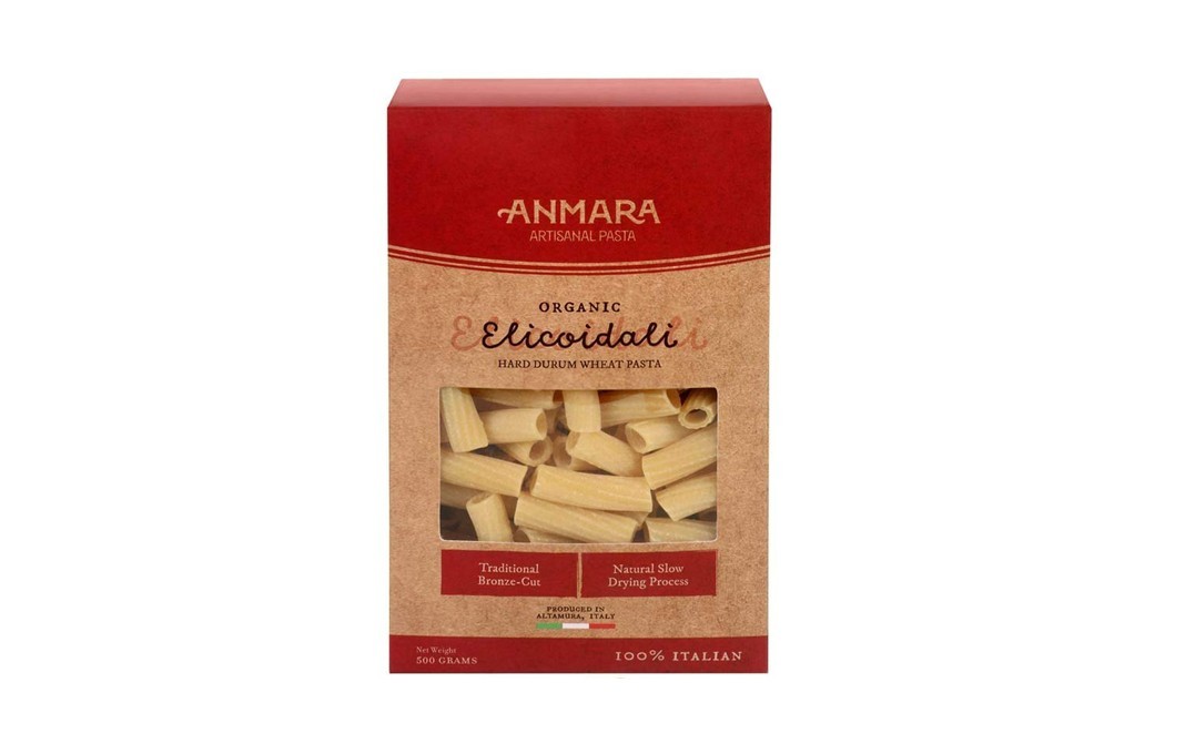 Anmara Artisanal Pasta Organic Elicoidali Hard Durum Wheat Pasta   Box  500 grams